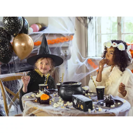 Papírtányér fekete macska 22x20cm (6 db)