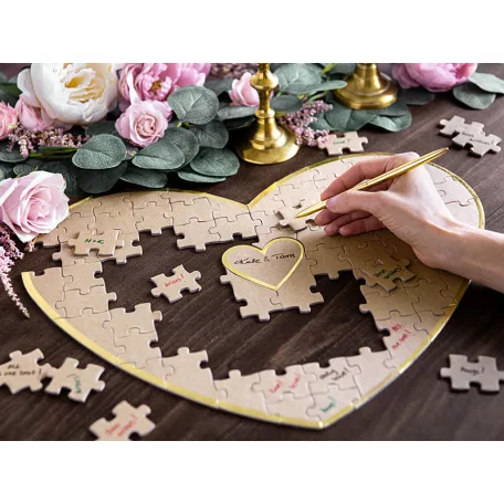 Vendégkönyv Puzzle – Szív alakú