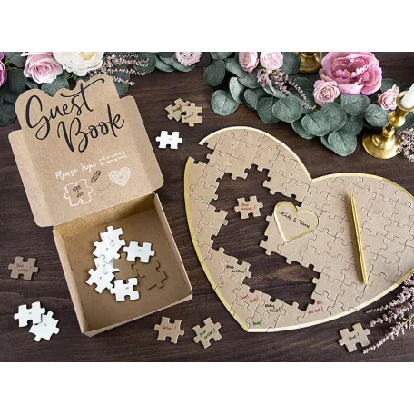 Vendégkönyv Puzzle – Szív alakú