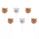 Születésnapi gyertya Mackó (6 db)