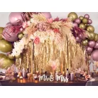 Fából készült Mr & Mrs felirat, arany 50x10cm