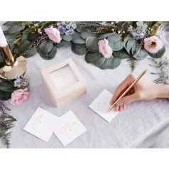   Esküvői vendégkönyv – jókívánságdoboz, angol nyelvű