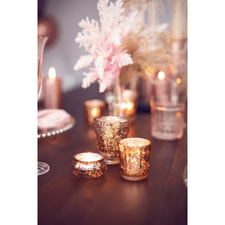 Gyertyatartó 8cm rózsaarany (1 db)