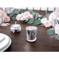 Gyertyatartó 6cm ezüst (1 db)