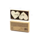 Fából készült helyezőkártyák – Szívek 6x5cm (10 db)