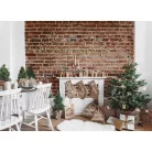 Adventi kalendárium házikók (üres) – DIY készlet, kraft színű (24 db)