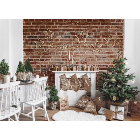 Adventi kalendárium házikók (üres) – DIY készlet, kraft színű (24 db)