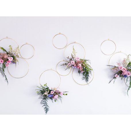 Fém Függő Dekoráció - Karikák (2 db)