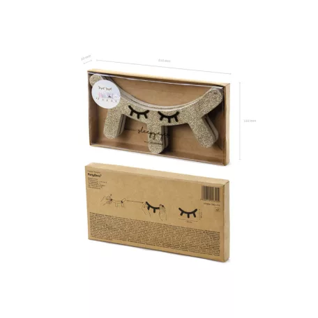 Fali dekoráció – Alvó szemek, arany