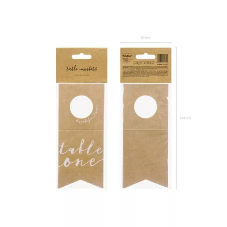 Asztalszámok - Üvegre akasztható (10 db)