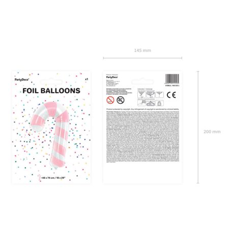 Cukorpálca Fólia lufi 50 x 82 cm rózsaszín