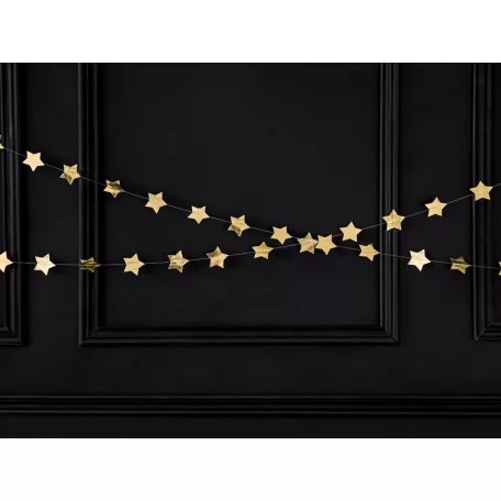 Arany csillagos füzér 3.6m (1 db)