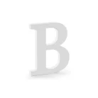 Fa dekoráció betű B (fehér - 16.5x20cm)