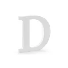 Fa dekoráció betű D (fehér - 19.5x20cm)