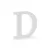 Fa dekoráció betű D (fehér - 19.5x20cm)