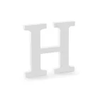 Fa dekoráció betű H (fehér - 21x20cm)