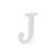 Fa dekoráció betű J (fehér - 14.5x20cm)
