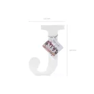 Fa dekoráció betű J (fehér - 14.5x20cm)