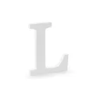 Fa dekoráció betű L (fehér - 16x20cm)