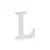Fa dekoráció betű L (fehér - 16x20cm)