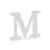 Fa dekoráció betű M (fehér - 25x20cm)