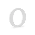 Fa dekoráció betű O (fehér - 19.5x20.5cm)