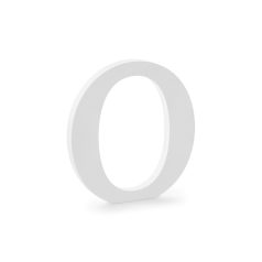 Fa dekoráció betű O (fehér - 19.5x20.5cm)