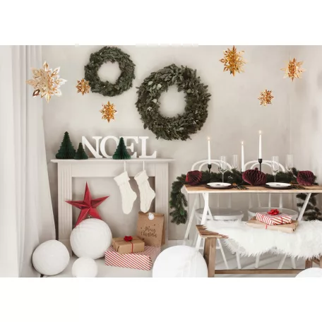 Fa dekoráció betű O (fehér - 19.5x20.5cm)