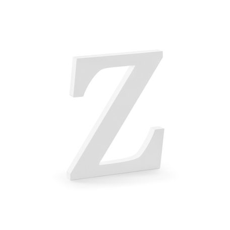 Fa dekoráció betű Z (fehér - 17x20cm)