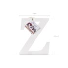 Fa dekoráció betű Z (fehér - 17x20cm)