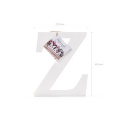 Fa dekoráció betű Z (fehér - 17x20cm)