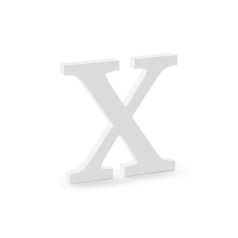 Fa dekoráció betű X (fehér - 19.5x19cm)