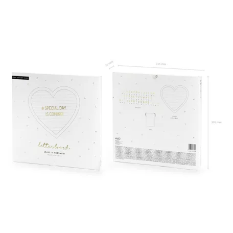 Szív tábla arany betűkkel