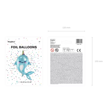 Fólia lufi Narvál 53x87cm