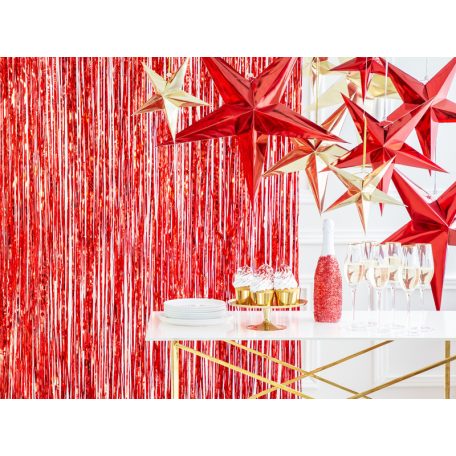 Papír Csillag - 45 cm Piros