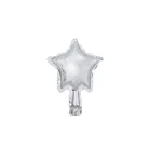Csillag fólia lufi 10 cm ezüst (25 db)