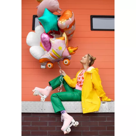 Csillag forma fólia lufi 48cm zöld