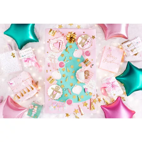 Csillag forma fólia lufi 48 cm rózsaszín