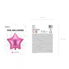 Csillag forma fólia lufi 48 cm rózsaszín