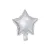 Csillag fólia lufi 21 cm ezüst (25 db)
