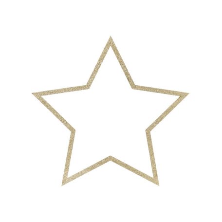 Fa függő díszek – Csillagok, csillogó arany (3 db)