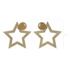 Fa függő díszek – Csillagok, csillogó arany (3 db)
