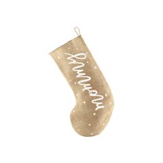   Dekoratív karácsonyi juta zokni "Mommy" felirattal