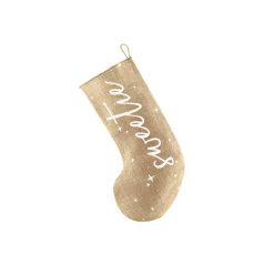   Dekoratív karácsonyi juta zokni "Sweetie" felirattal