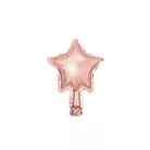 Csillag fólia lufi 10 cm rózsaarany (25 db)