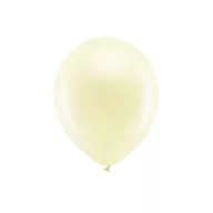 Szivárvány léggömb 30cm Metál krémszín (100 db)