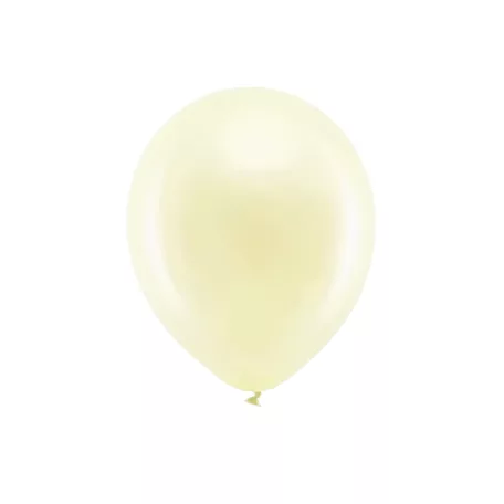 Szivárvány léggömb 30cm Metál krémszín (100 db)