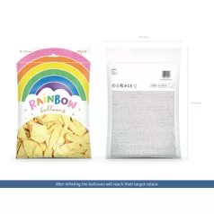 Szivárvány léggömb 30cm Metál krémszín (100 db)