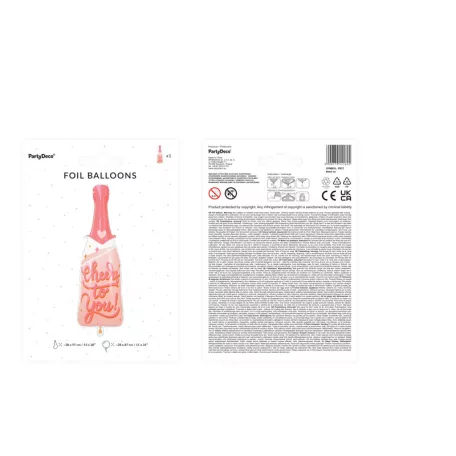 Fólia lufi – Pezsgős üveg alakú