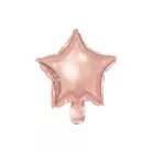 Csillag fólia lufi 21 cm rózsaarany (25 db)